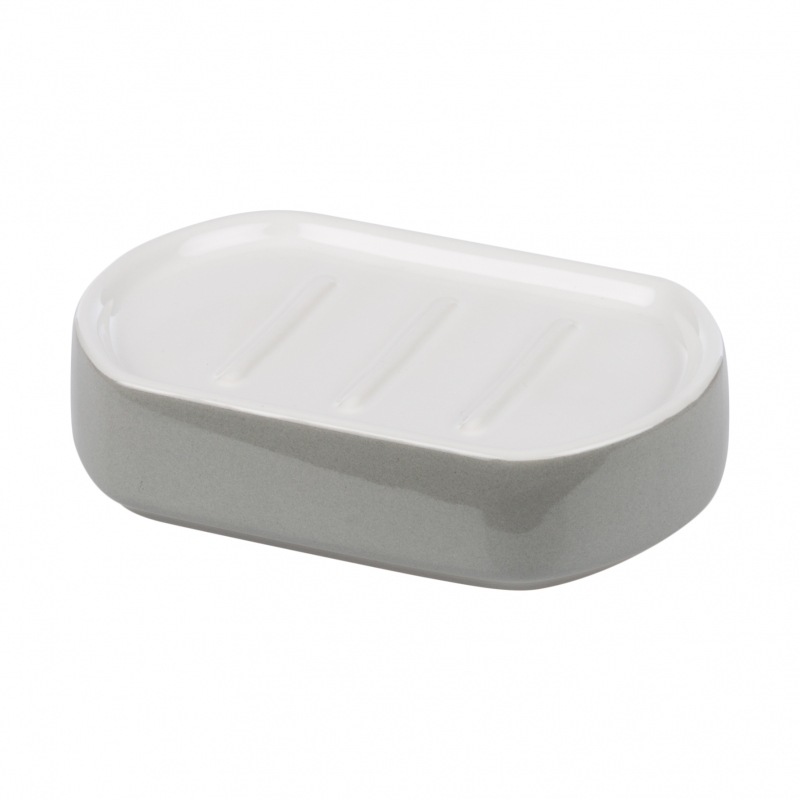 Mydelniczka Bora 04 GR (biel+szary,ceramiczny)