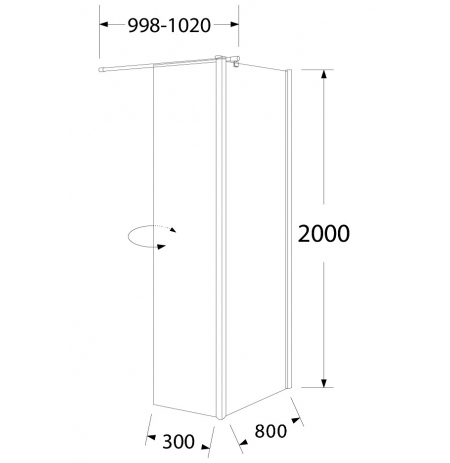 Ścianka EASY IN BK253T08 80x200cm