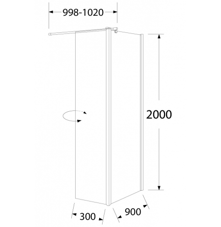 Ścianka EASY IN BK253T09 90x200cm