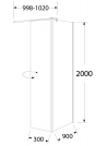 Ścianka EASY IN BK253T09 90x200cm