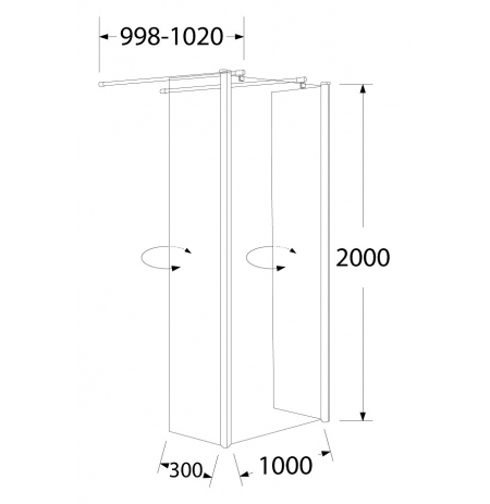 Ścianka EASY IN BK254T10 100x200cm