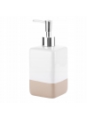 Dozownik do mydła Karo 01 BR (biały+brąz