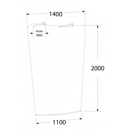 Kabina EASY IN BK252ST14 140x200cm