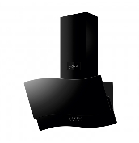 Okap kominowy przyścienny Focus Fala 60 Black
