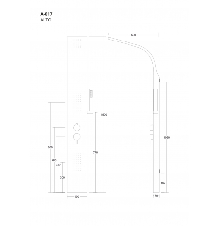 Corsan Alto A017 biały LED