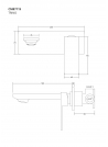 Bateria umywalkowa podtynkowa Corsan CMB7115CH Trino