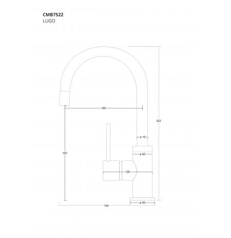 Bateria kuchenna Corsan CMB7522GL Lugo złota
