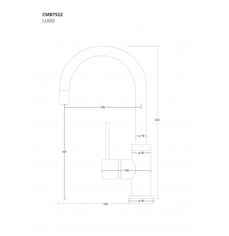 Bateria kuchenna Corsan CMB7522GL Lugo złota