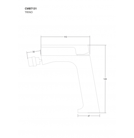 Bateria bidetowa Corsan CMB7131BL Trino czarna