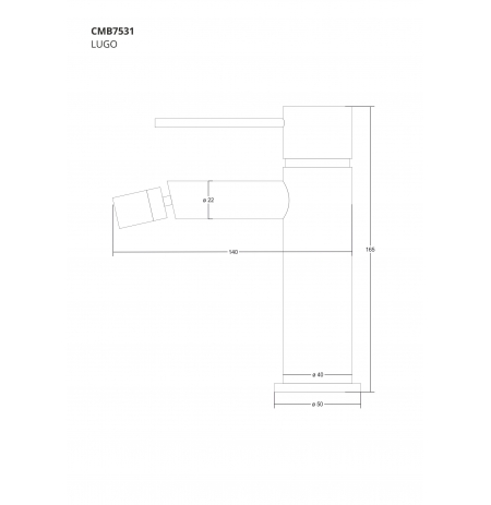 Bateria bidetowa Corsan CMB7531GL Lugo złota