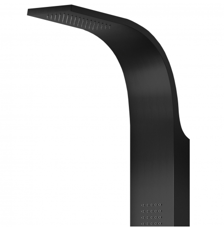 Panel prysznicowy Corsan Samsara S003 Mieszacz Czarna stal Wylewka Deszczownica LED