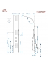 Panel prysznicowy Corsan ALTO Termostat Biały Deszczownica LED