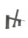 Bateria wannowa 3 otworowa Corsan CMB7542GM Lugo z wylewką i słuchawką prysznicową GunMetal