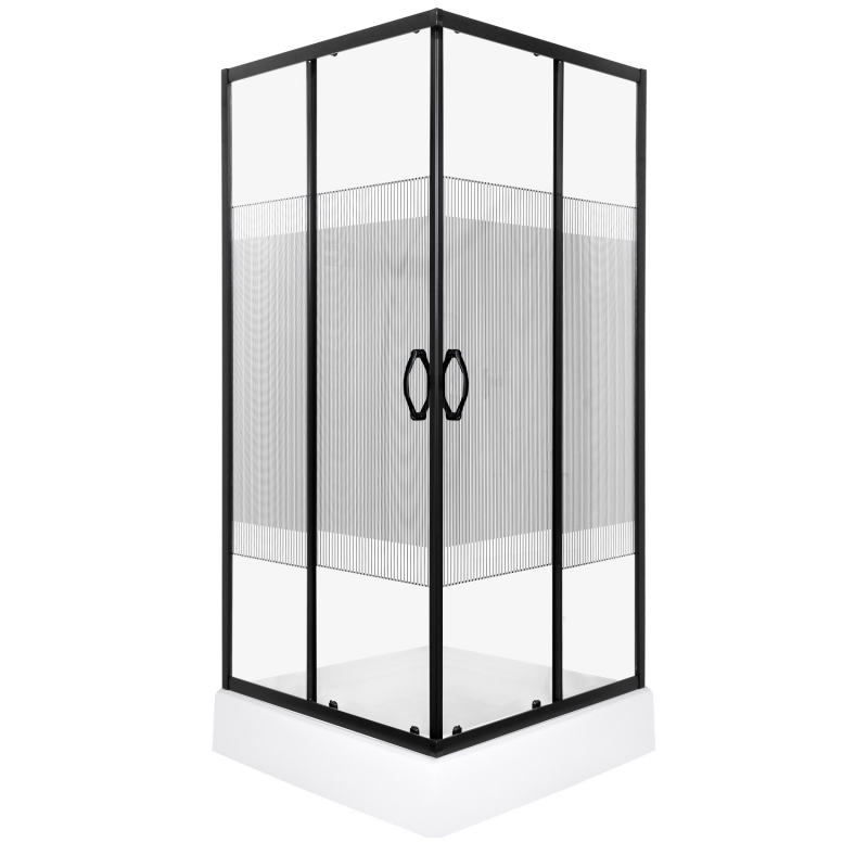Kabina prysznicowa Xenia SQ BLACK 80 (z brodzikiem)