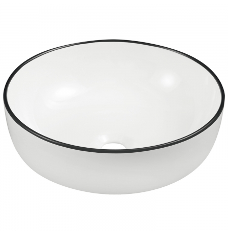 Umywalka nablatowa Kerra KR-98 WH/BL