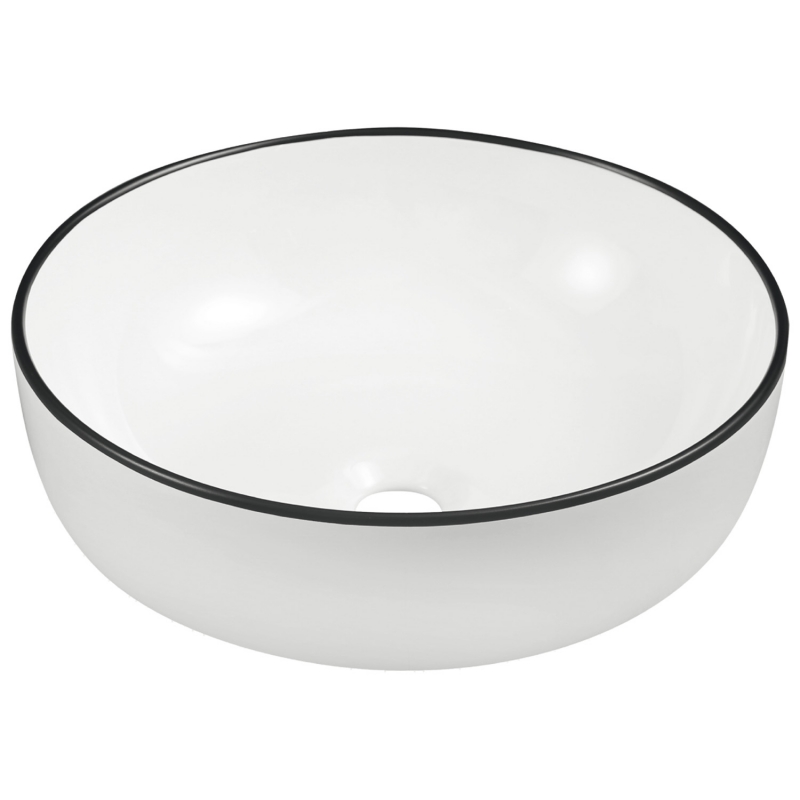 Umywalka nablatowa Kerra KR-98 WH/BL