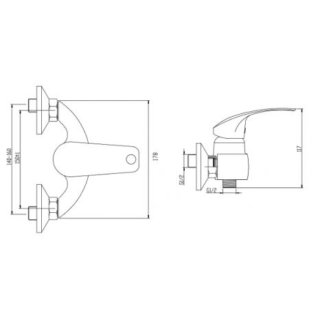 Bateria natryskowa Invena Nea Inox BN-83-023