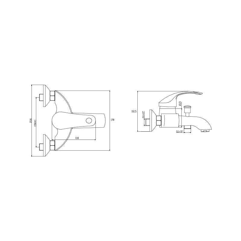 Bateria wannowa Invena Nea Inox BW-83-023