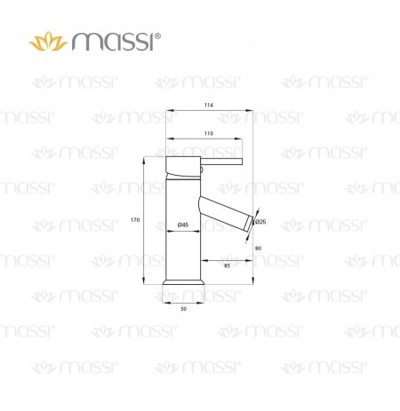 Bateria bidetowa Massi Lanto niska