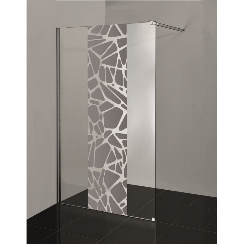 Kabina Liveno Negro Walk In 100x195cm Kabina Liveno Negro Walk In 100x195cm
