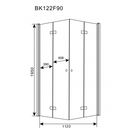 Kabina Sea-Horse Fresh Line BK122FT09 90x90cm