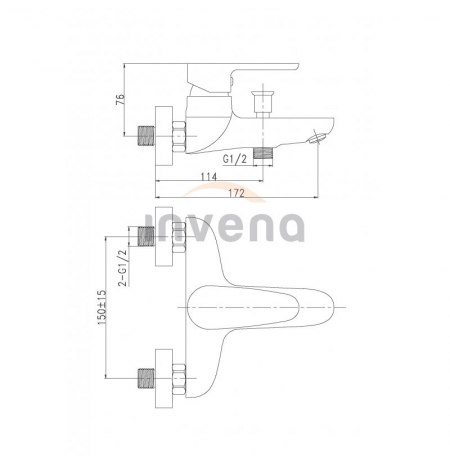 Bateria wannowa Invena Kastos BW-16-001