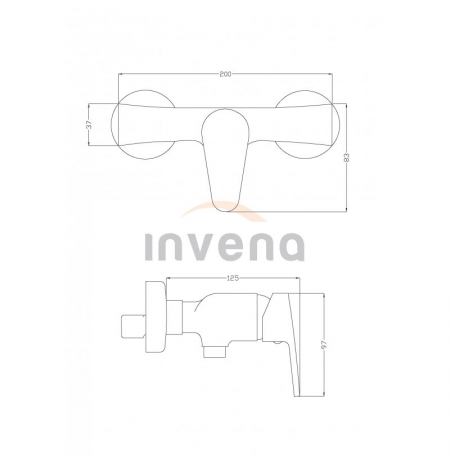 Bateria natryskowa Invena Rotonda BN-73-001
