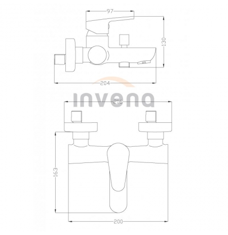 Bateria wannowa Invena Rotonda BW-73-001