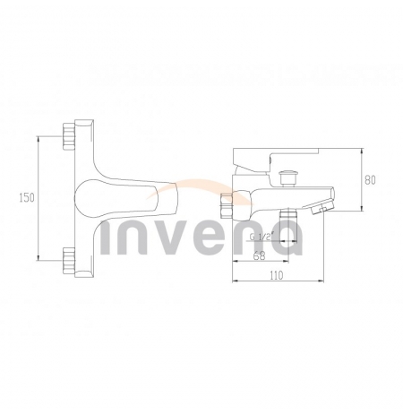 Bateria wannowa Invena Verso BW-82-001