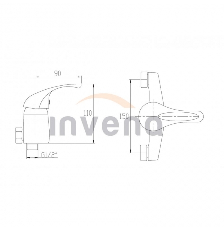 Bateria natryskowa Invena Inis BN-84-001