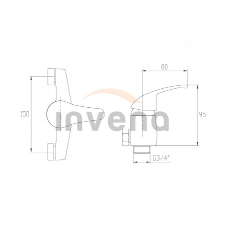 Bateria natryskowa Invena Mitris BN-79-001