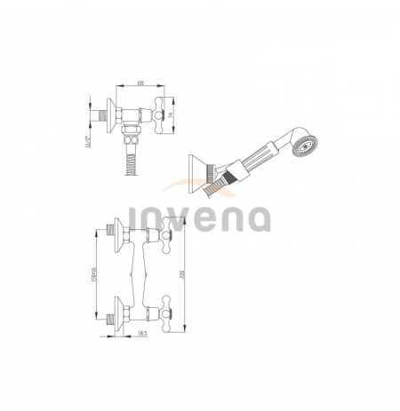 Bateria natryskowa Invena Roma