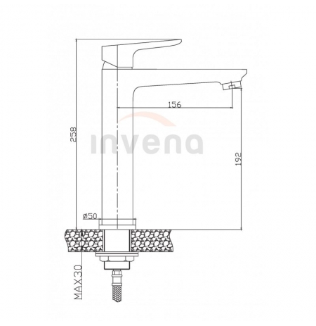 Bateria umywalkowa Invena Dokos