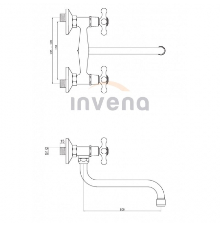 Bateria umywalkowa Invena Roma