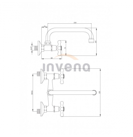 Bateria umywalkowa Invena Roma