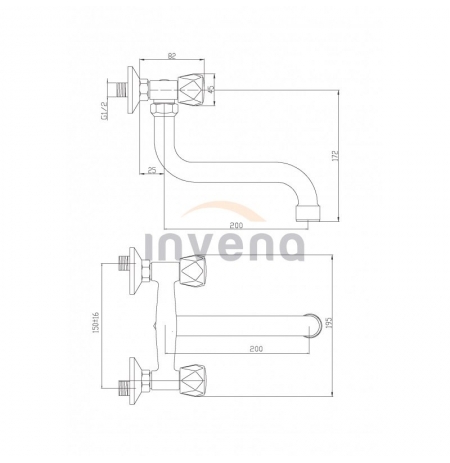 Bateria umywalkowa Invena Modena