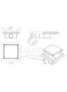 Odpływ liniowy Balneo SQ-Drain 20cm - dwustronny