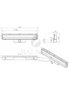 Odpływ liniowy ścienny Balneo W-Drain 100cm - dwustronny